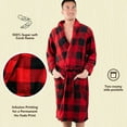 thumbnail image 5 of Moose Plaid Lazy One Ultra-Cozy Plaid Bathrobes for Men (L/xl), 5 of 7