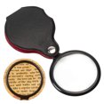 thumbnail image 2 of Mini Pocket Magnifying Glass Optical Glass with Cortical Protective Case for Office Reading Hobbies, 2 of 5