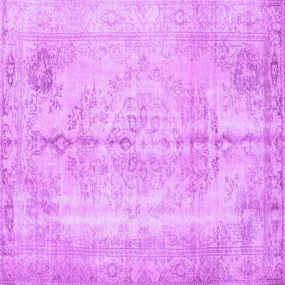 Ahgly Company Indoor Square Persian Purple Traditional Area Rugs, 5' Square