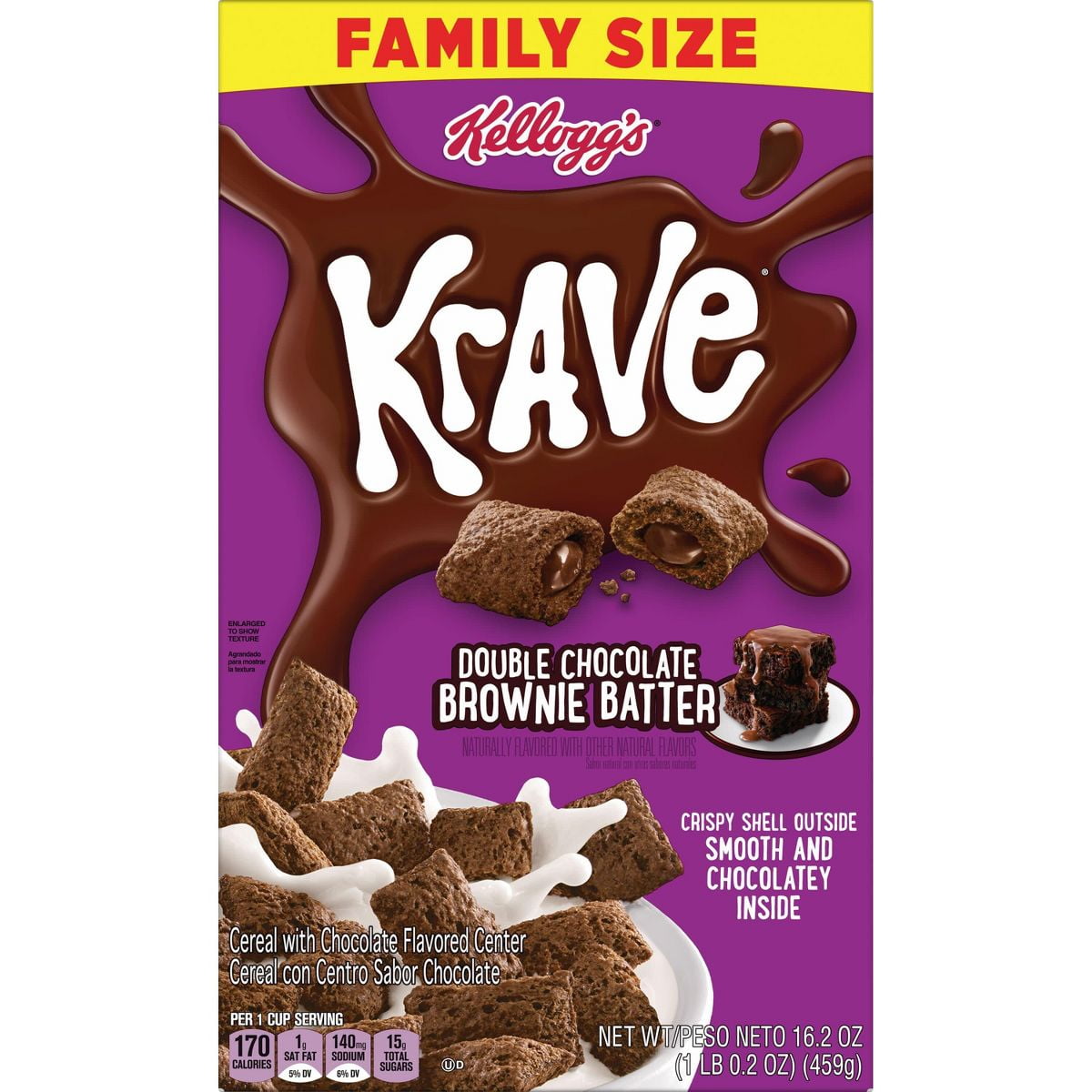 2X - Krave Double Chocolate Brownie Batter Cereal - 16.2oz - Kellogg's