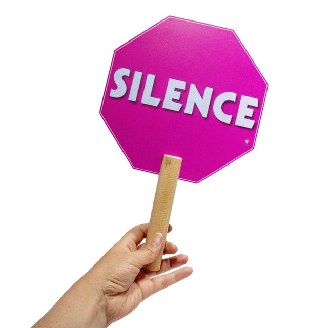 Sign Silence With Handle 30 X 19.5 Cm Educatodo J-0205