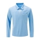 thumbnail image 2 of Camiseta de manga larga con solapa para hombre - Camisetas lisas informales para las fiestas - Tejido de poliéster - Tallas S-XXXL, 2 of 5
