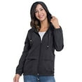 thumbnail image 3 of Lovebay Women's Wind & Waterproof Hooded Rain Jacket Black M, 3 of 12