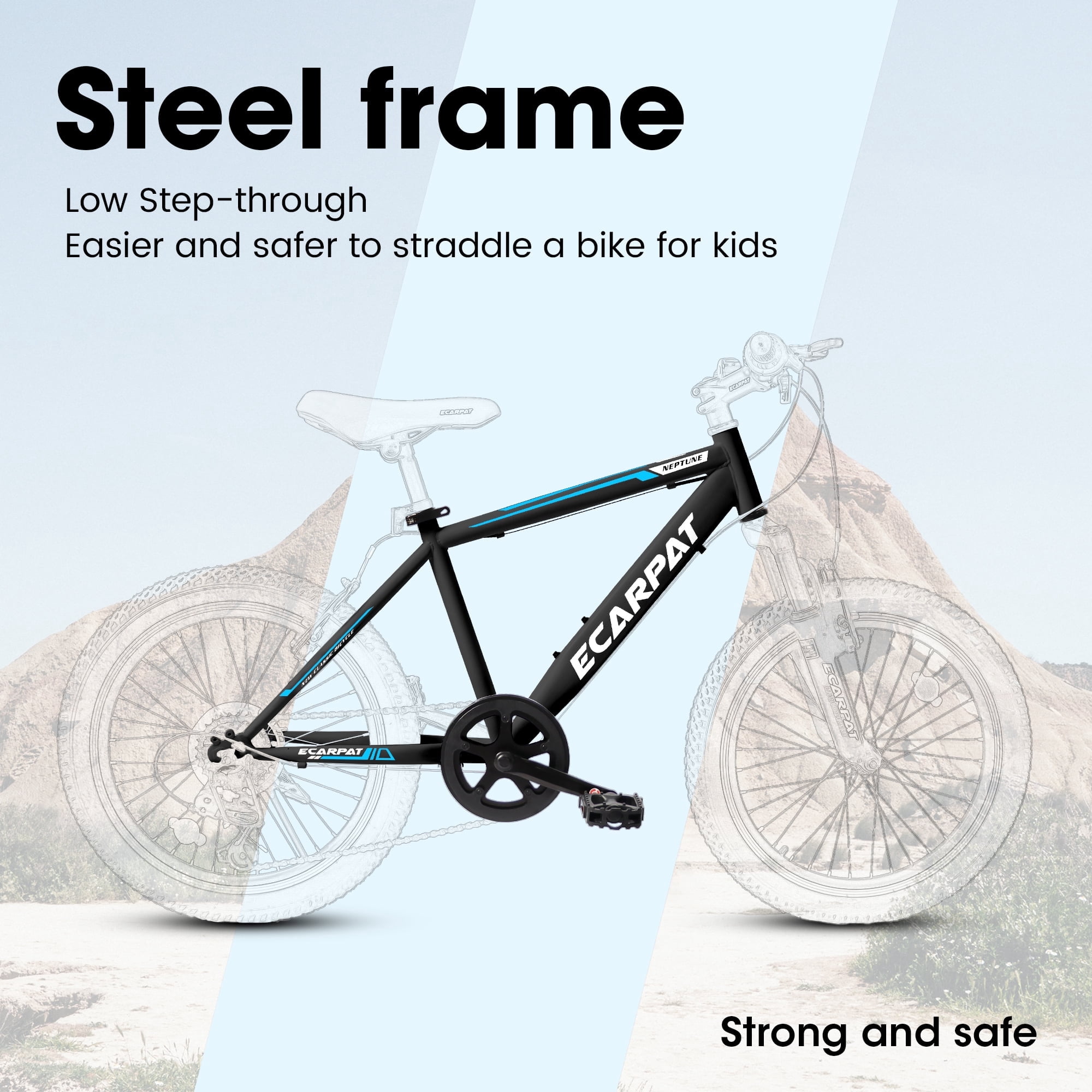 Kids Bicycle 20 Inch Kids Mountain Bike Gear Shimano 7 Speed Bike for Boys and Girls
