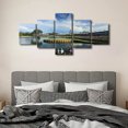 thumbnail image 3 of TISHIRON 5PCS Framed Canvas Wall Art Set,50"x24" Sawgrass Golf Course Canvas Art Decor, 3 of 7