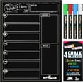 thumbnail image 6 of CHALKY CROWN Magnetic Dry Erase Menu Board for Fridge Includes 4 Liquid Chalk Markers - Weekly Meal Planner Blackboard, Grocery List & Notepad for Kitchen Refrigerator - Chalkboard Magnet 15.6" x11.6, 6 of 7