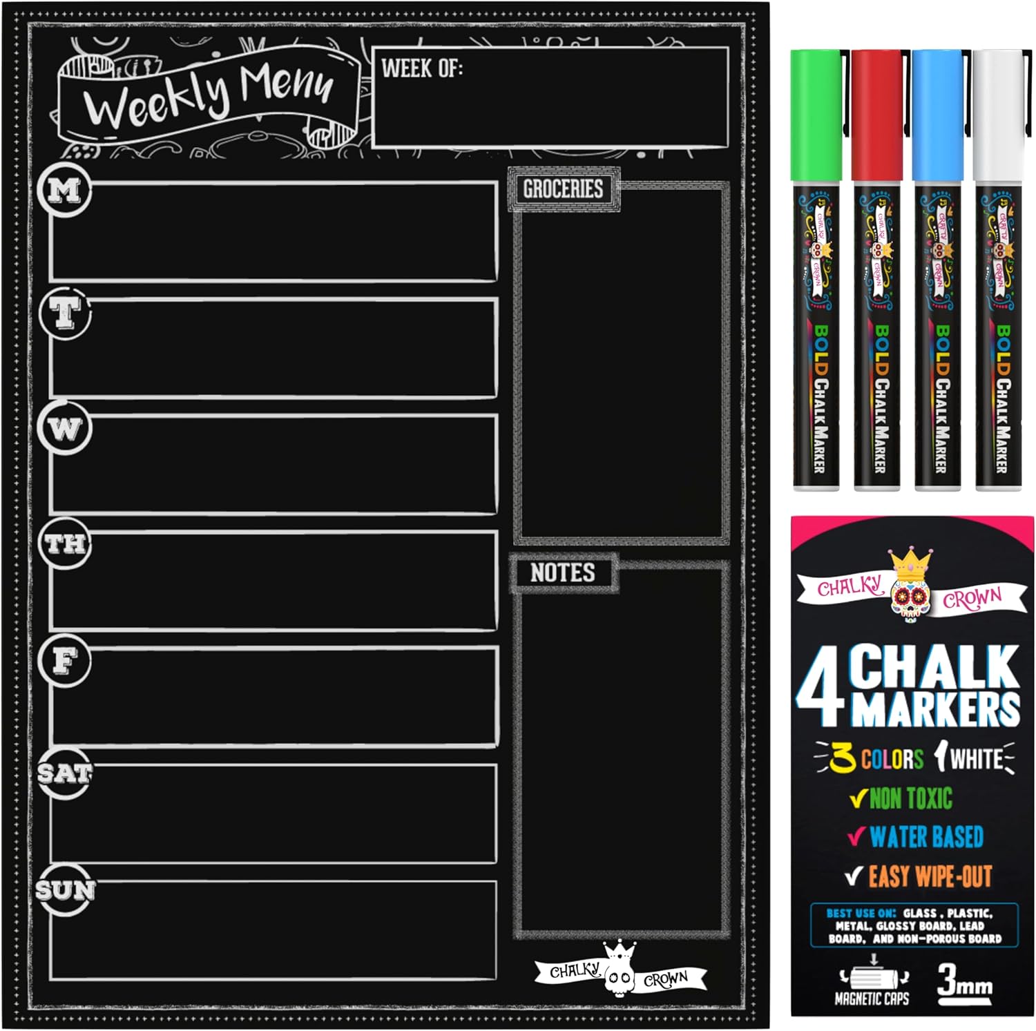 Chalky Crown 15.6x11.6 Magnetic Menu Board photo 6