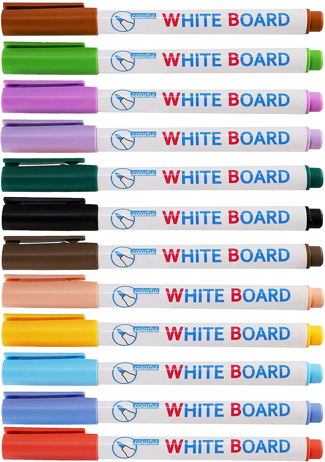RIANCY Dry Erase Markers,Washable Whiteboard Marker,Fine Point,QuickDrying,LowOdor Ink