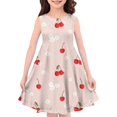 thumbnail image 3 of Girls 2025 Summer Dresses Sleeveless Floral Dress Summer Casual A-Line Sundress with Flowers ,Sie:160, 3 of 4