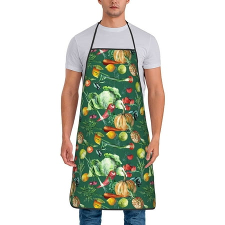 

Junzan Vegan Print Kitchen Cooking Aprons Chef Apron for Men and Women Professional for Cooking Bib Aprons for Kitchen/Crafting/BBQ/Drawing