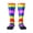 1 Black, variant on Knee High Socks for Women Rainbow Flag Long Tube Sock Uniform Socks