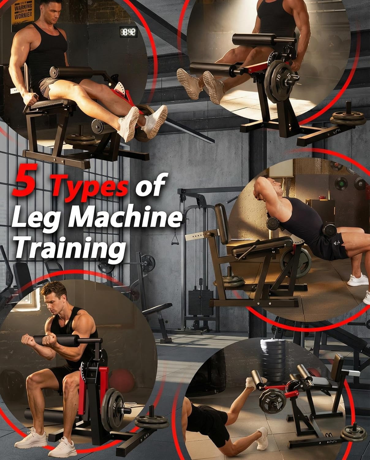 4-in-1 Adjustable Leg Extension and Twist Machine for Home Gym – 700LBS Capacity Strength Training Equipment – Multi-Function Leg Press, Squat, Lower Body Workout Bench – Heavy Duty