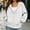 White, variant on Women's Hoodies Pullover Sevevn Fashion Loose Long Sleeve Pullover Hoodie Sweatshirt Fleece Jacket Coat Essentials Hoodie