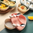 thumbnail image 5 of Vajilla complementaria para niños, juego de tenedores de silicona, cuchara de alimentación de acero inoxidable 304, 5 of 5