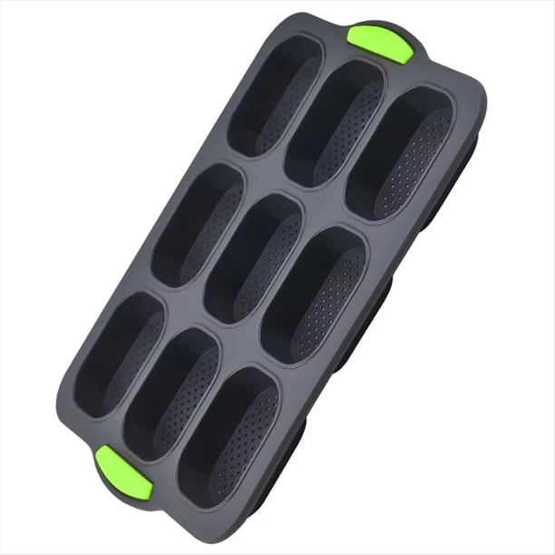 Moldes de Silicona para Hornear Pan, Bollos, Éclairs y Muffins. Antiadherentes y Aptos para Horno. Ideales para Repostería B