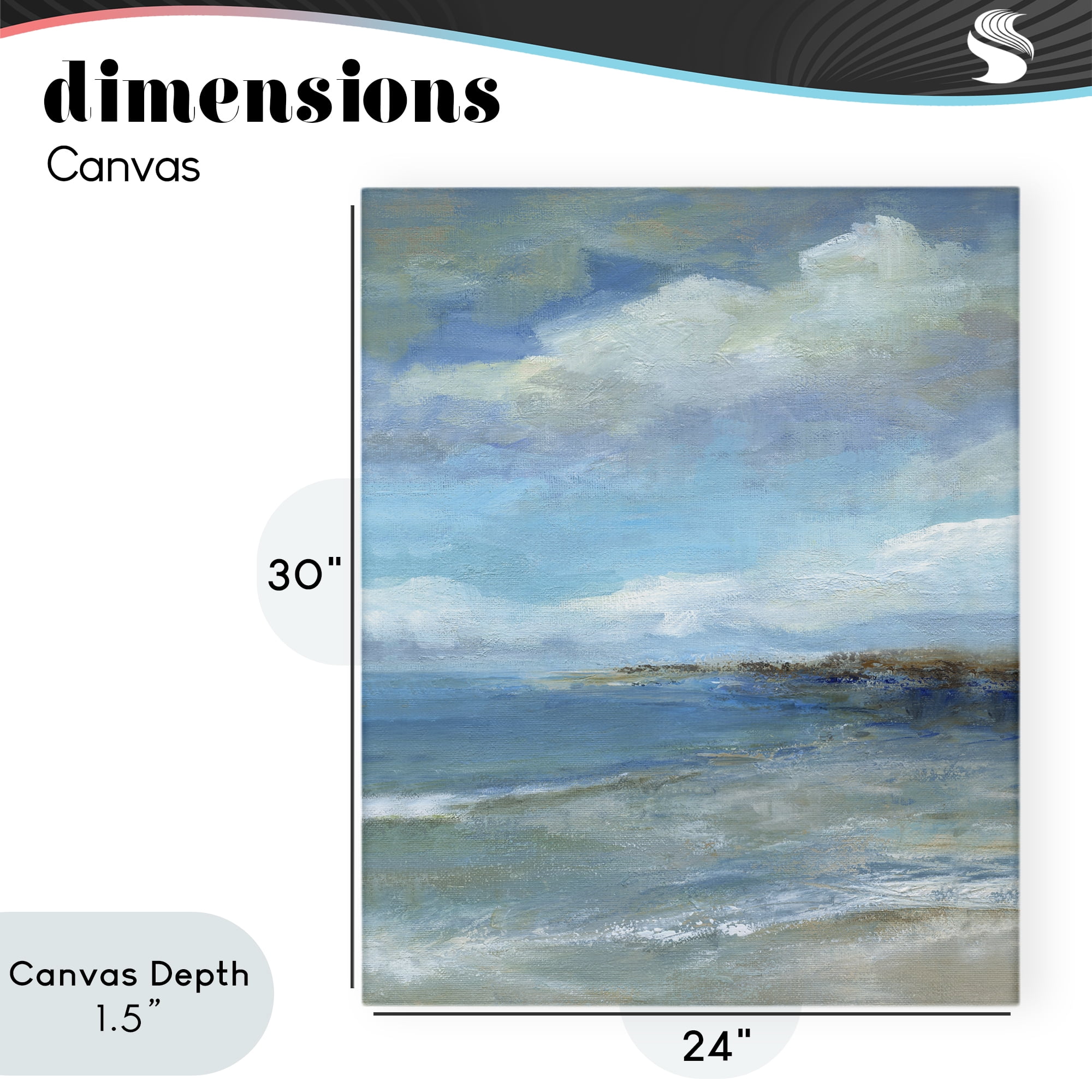 Stupell Industries Shore's Calm Breeze Canvas Wall Art, design by Carol Robinson