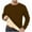 Coffee, variant on MOJOGO Men's Solid Color Sweatshirts Long Sleeve Crewneck Pullover Tops Basic Fleece Lined Shirt with Pockets Khaki L