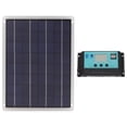 thumbnail image 5 of Kit de cargador de batería de panel solar, panel solar de silicio monocristalino de 20 W, 18 V, 50 A, MPPT, controlador estabilizador de voltaje USB dual para vehículos recreativos al aire libre, 5 of 5
