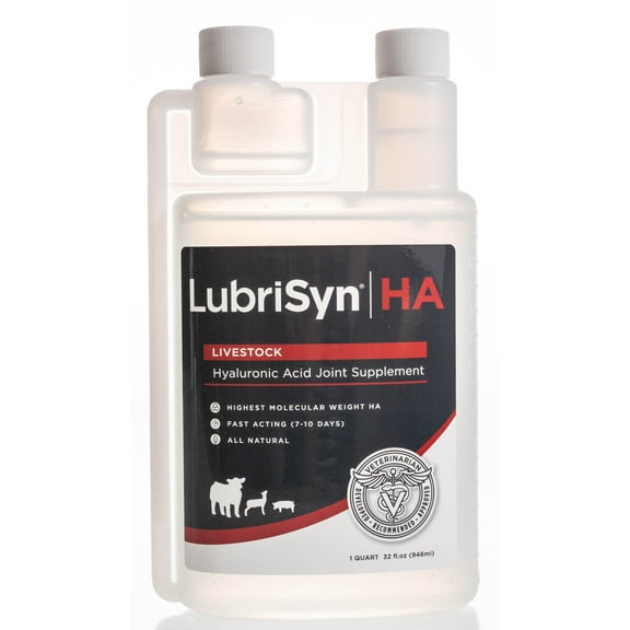 Halstrum Lubrisyn Livestock Joint Fluid Quart Hyaluronic Acid Odorless Colorless