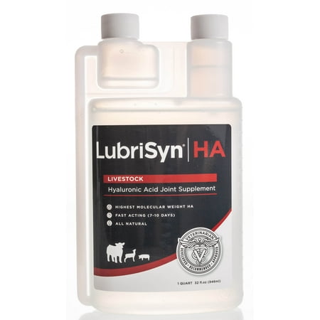 UPC: 0184244000184 | Halstrum Lubrisyn Livestock Joint Fluid Quart Hyaluronic Acid Odorless Colorless