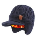 thumbnail image 2 of Winter Beanie with Brim and Ear Flaps, Outdoor Warm Lined Knit Hat Stocking Caps for Men Women, 2 of 5