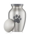 thumbnail image 2 of Reminded Pet Cremation Urns for Dog and Cat Ashes, Brass Memorial Paw Print Urn - Extra Small Keepsake Silver, 2 of 7