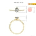 thumbnail image 5 of ANGARA Natural Pear 1 ct Diamond Engagement Ring in 14K Yellow Gold for Women (Size-7.7x5.7mm| Color-K| Clarity-I3) | April Birthstone, Anniversary, Jewelry Gift for Women | Natural Diamond Ring, 5 of 9