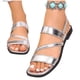 thumbnail image 5 of Sandalias Planas de las Mujeres de Moda Casual Primavera Y Verano Playa Toe Abierto Romano con Correa Slingback Y Correas Frontales Crisscross, 5 of 9