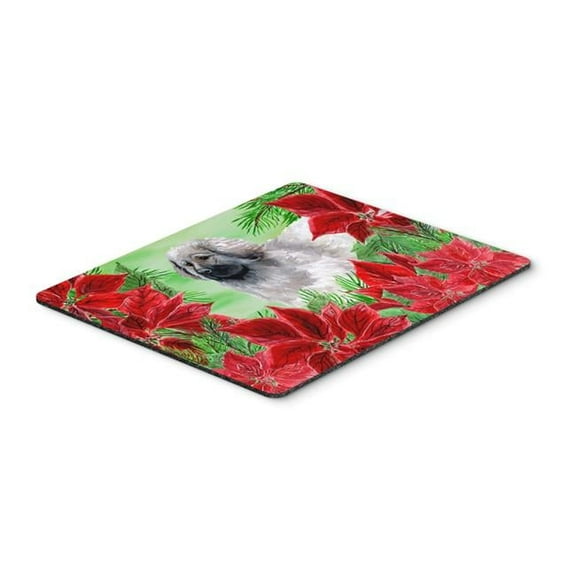 Moscow Watchdog Poinsettas Mouse Pad, Hot Pad or Trivet