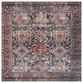 thumbnail image 3 of Safavieh Tucson Forrester Oriental Machine Washable Area Rug, Navy/Rust, 6' x 6' Square, 3 of 11