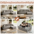 thumbnail image 3 of LiviNest Modular Sectional Sofa: Frameless L-Shape Corduroy Couch - No Assembly Reconfigurable Furniture for Small Apartments & Creative Living Spaces, 3 of 6