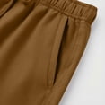 thumbnail image 5 of Plus Size Plus Size Women's Solid Drawstring Casual High Waist Elastic Waist Summer Shorts With Side Pockets | CSEONE,Brown 4XL, 5 of 9