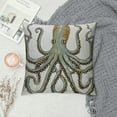 thumbnail image 2 of Pillow Sham Cover, Decorative Gray Euro Pillow Shams Euro Sham Covers, Squid, Octopus, Beaded, Beach Style European Pillow - Grey Squid, 2 of 5