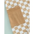 thumbnail image 6 of Hirigin Newborn Baby Boy Girl Checkerboard Rompers Short Sleeve One Piece Bodysuit Jumpsuit Playsuit with Pockets Summer Outfit, 6 of 7