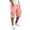 A-Pink324, variant on XIAONU Cargo Capri Pants for Men Drawstring Waist Multi Flap Pockets Side Pockets Casual Trousers
