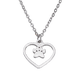 thumbnail image 1 of Collar Corazón Mujer con Dije de Huella de Perro LuckyLy Acero Inoxidable Paw plateado UNITALLA, 1 of 8