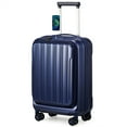 thumbnail image 2 of 20in Hardside Luggage with USB Port, Carry on Suitcase with Spinner Wheels and Built-in TSA Lock, Airline Approved, Navy Blue, 2 of 10