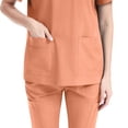 thumbnail image 4 of Niaahinn Women's Medical Scrubs Set - Quick Dry V-Neck Top with Pants, Multiple Pockets, Adjustable Drawstring, 10 colors, 4 of 7