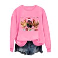 thumbnail image 6 of HOMBOM Crewneck Sweatshirts for Women Greflying Merry Festive Pink Christmas Graphic Adults Sweatshirt Xmas, 6 of 6