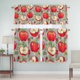 thumbnail image 5 of Abstract Golden Curtain Valances Set Water Ripple Dark Blue Sea Modern Art Kitchen Curtains 24&nbsp;inch Length Rod Pocket Valance and Tiers 3 Piece Set Small Bedroom Bathroom Laundry Decor, 5 of 9