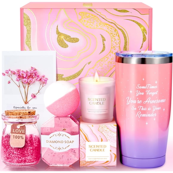 Set de regalo BodyRefresh Self Care Spa para mujer con taza y vela