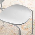 thumbnail image 4 of Side Dining Chair, Set of 2, Plastic, Metal Steel, Grey Gray, Modern Contemporary Urban Design, Kitchen Room Cafe Bistro Restaurant Hospitality, 4 of 10