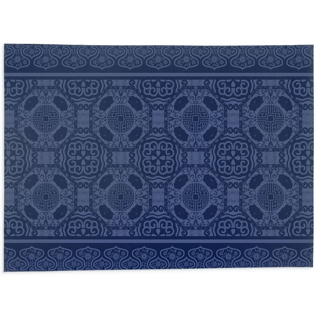 Lasha Blue Overdye Office Mat by Kavka Designs
