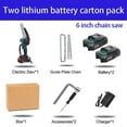 thumbnail image 6 of 6 Inch Brushless Electric Saw with 2 pcs Li-ion Battery Portable Mini Cordless Chainsaw Garden Pruning Saw Power Tools ,Efficient Cutting, 6 of 6