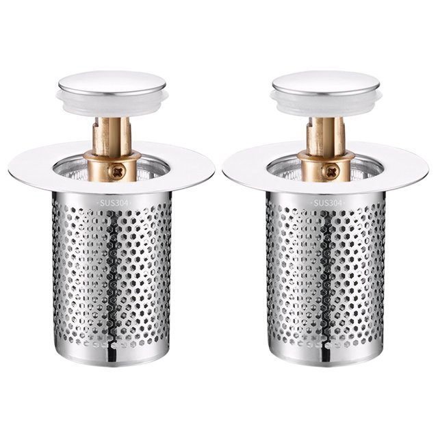 1/2 Uds colador de fregadero escurridor de lavabo de baño de acero inoxidable para fregadero de cocina
