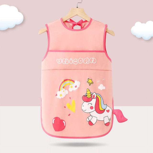 Babero de manga larga para niños, impermeable, antiadherente, para pintar, para guardería, para bebés, sin mangas