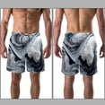 thumbnail image 3 of luoweisi Men's Beach Shorts Quick Dry Swim Trunks with Mesh Lining Marble Texture XL, 3 of 5