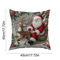thumbnail image 3 of Christmas Pillow Cover Printed Santa Claus Reindeer Holiday Home Decor Pillow Case for Sofa Bedroom Festive Seasonal Decorations, 3 of 5