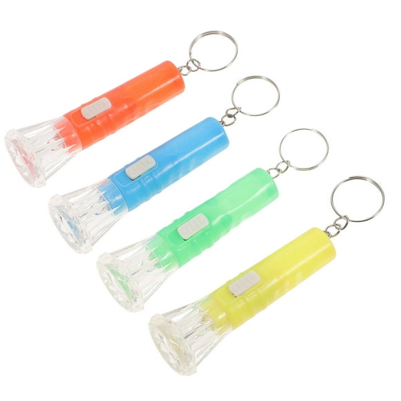 WASHWEPE 10Pcs Small Flashlight Plastic Assorted Color Portable for Family Use