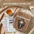 thumbnail image 3 of Yuyamidu Cross Bible Bags for Women Brown Quilted Bible Cover with Handle Lightweight Bible Carrying Case with Bookmarks Bible Tabs for Bible Study Supplies, 3 of 8